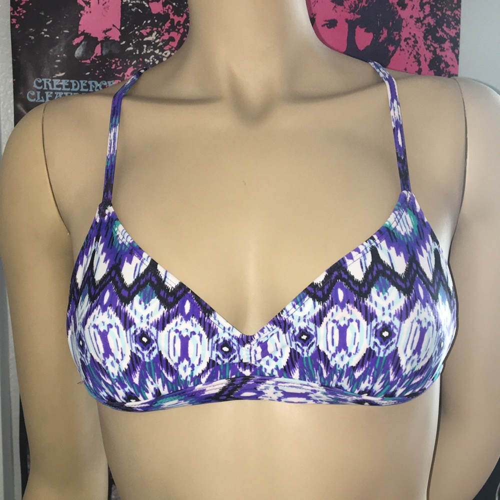 Blue bikini top